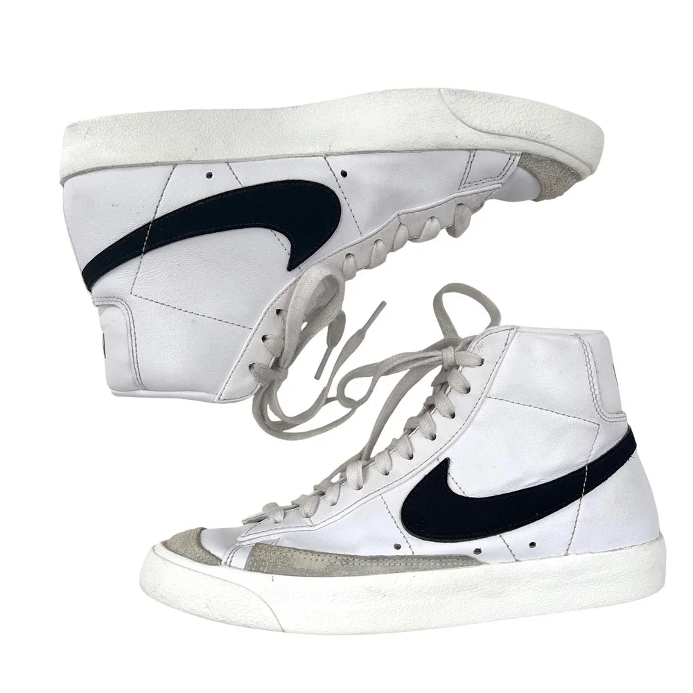 Nike‎ Blazer Mid 77 Vintage White Black CZ1055-100 Sneakers Shoes Womens Size 8